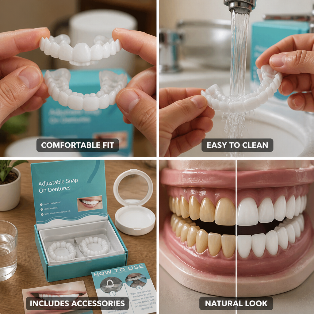 Adjustable Easy-Install Dental Braces (Upper & Lower Set)