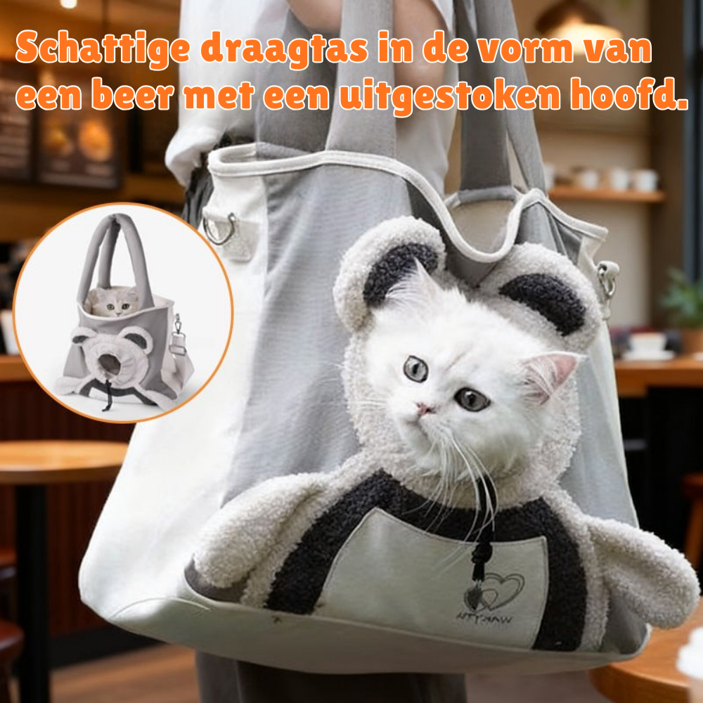 Comfortable and Secure Pet Bag with Bear Graphic