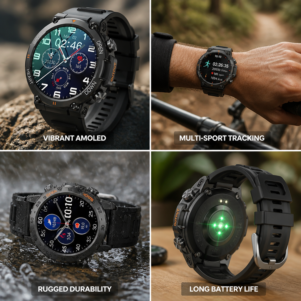 AMOLED Rugged Outdoor Smartwatch (44mm)