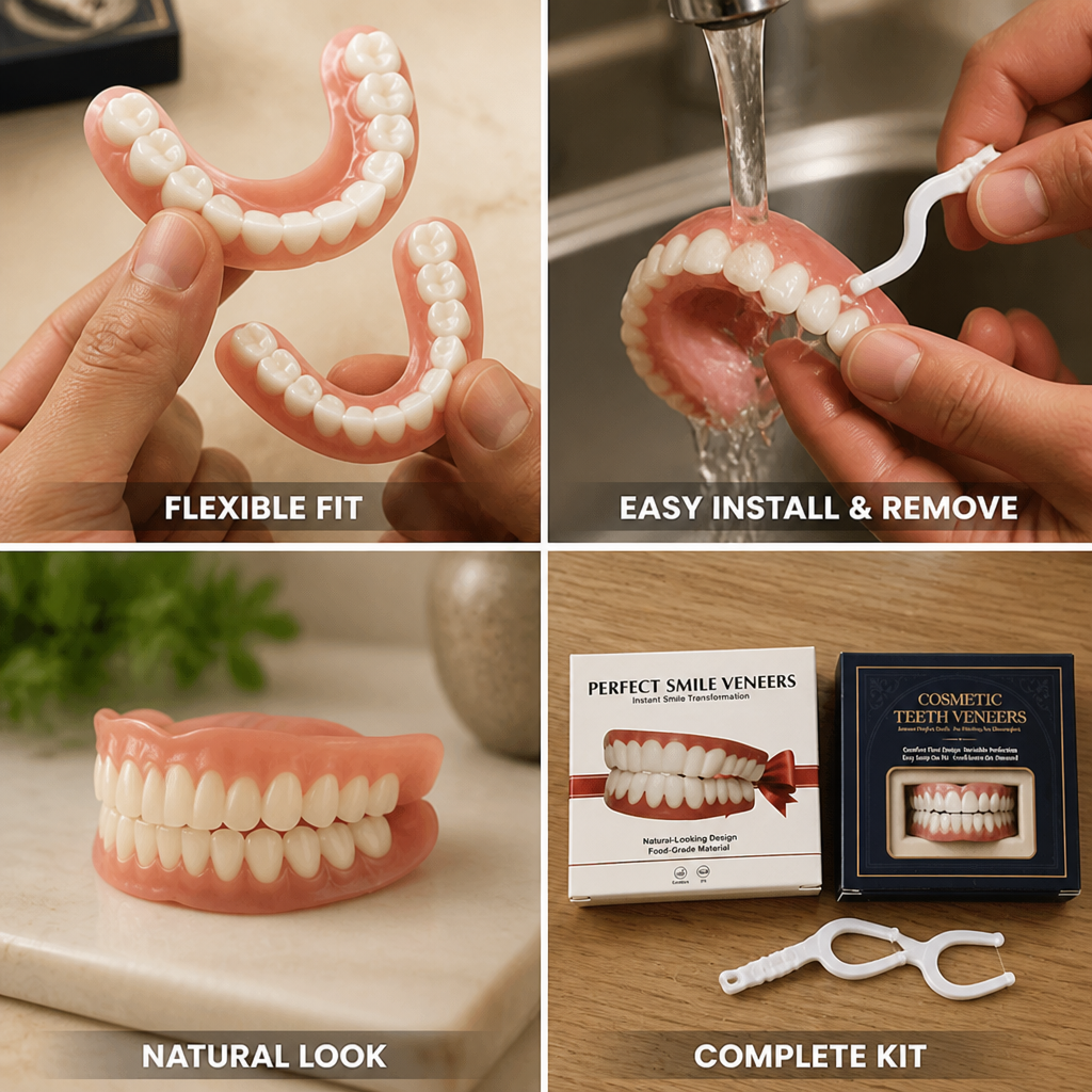 Flexible Fit Upper & Lower Denture Kit (With Removal Tools)