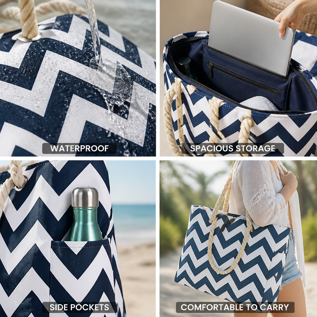 Waterproof & Oil-Proof Oxford Tote Bag (35L)