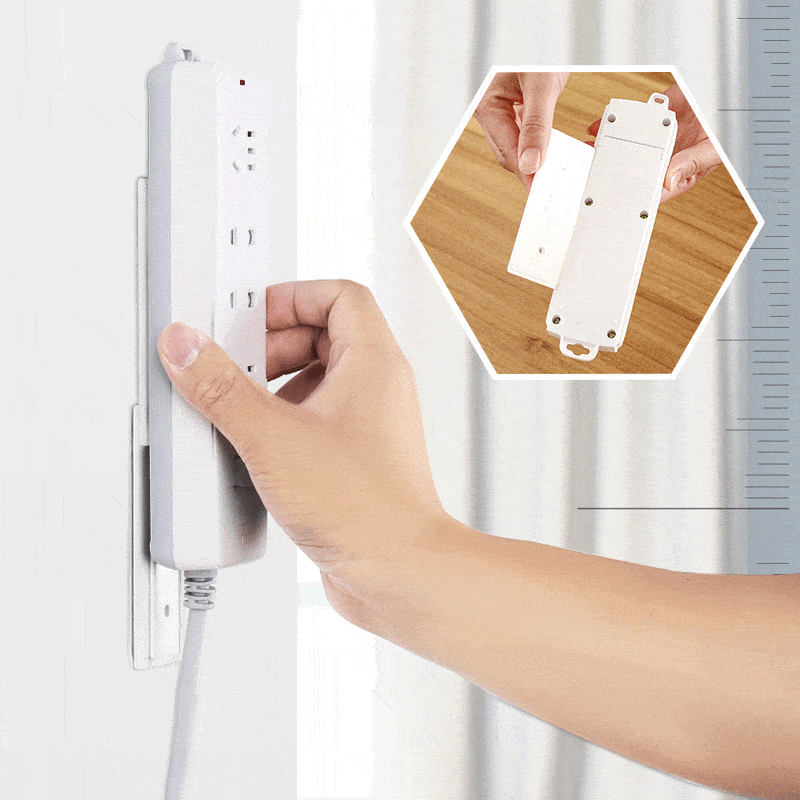 No-Drill Self-Sticking Wall Socket Organizer