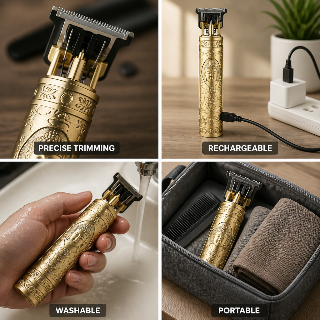 Cordless Rechargeable Stainless Steel Hair Clipper