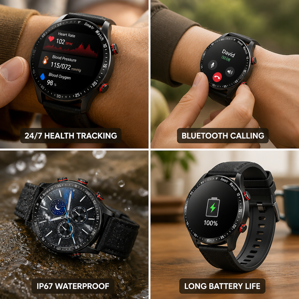 24/7 Health-Tracking & Bluetooth Calling Smartwatch