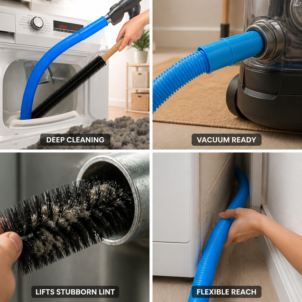 Flexible Vacuum-Ready Dryer Vent Cleaning Tool (45 In)