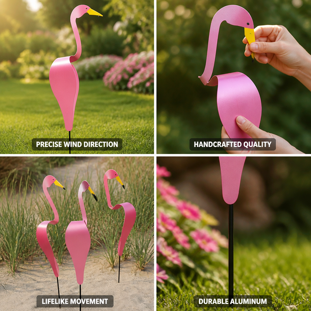 Handcrafted Aluminum Lifelike Wind Vane Garden Stake (68 cm)