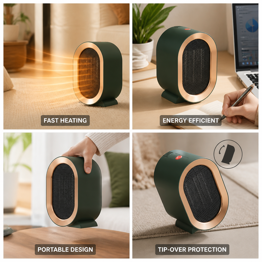 Portable & Energy-Efficient Ceramic Electric Radiator