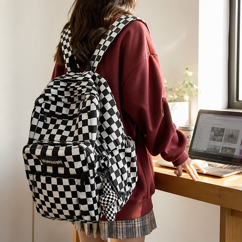 Lightweight Multi-Pocket Backpack (Pendant Detail)