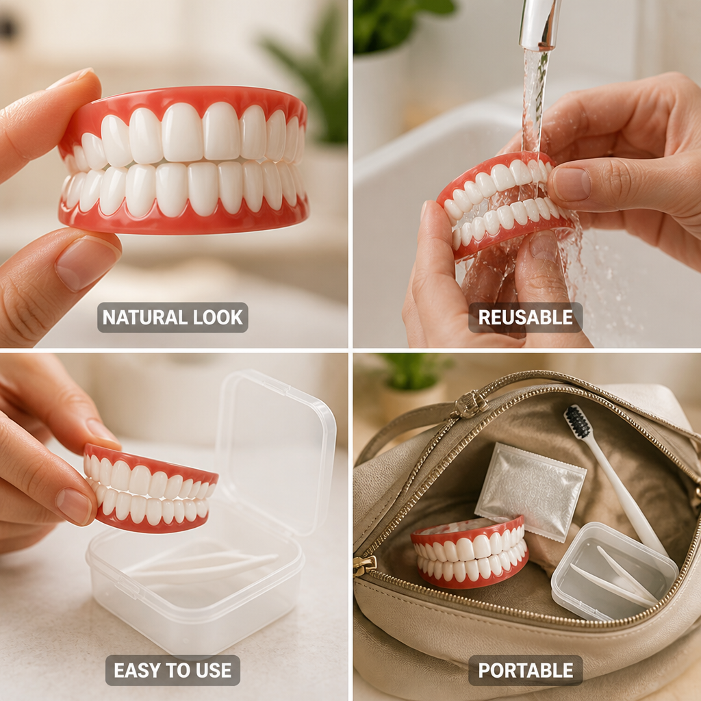Natural-Looking Reusable Cosmetic Tooth Cover