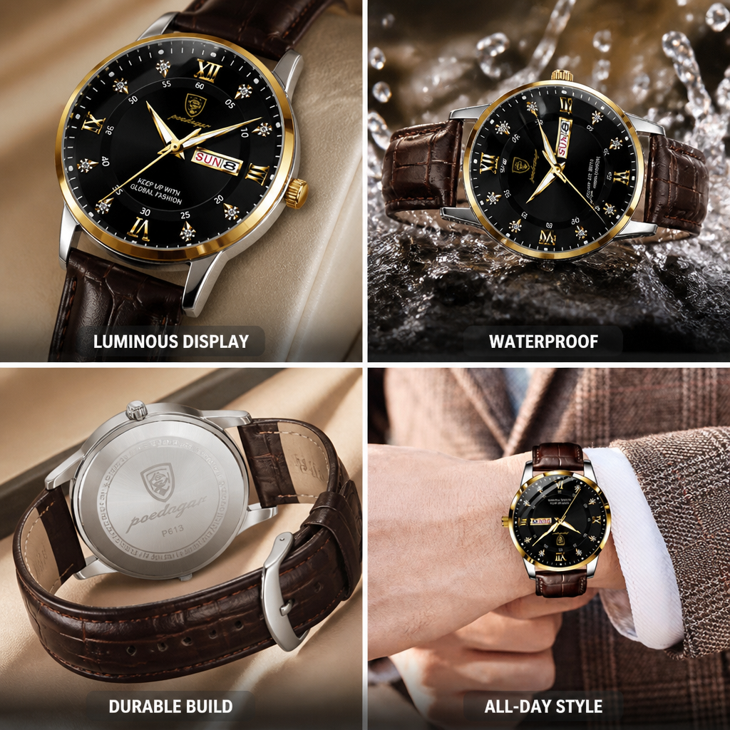 Waterproof Luminous Stainless Steel Men's Watch