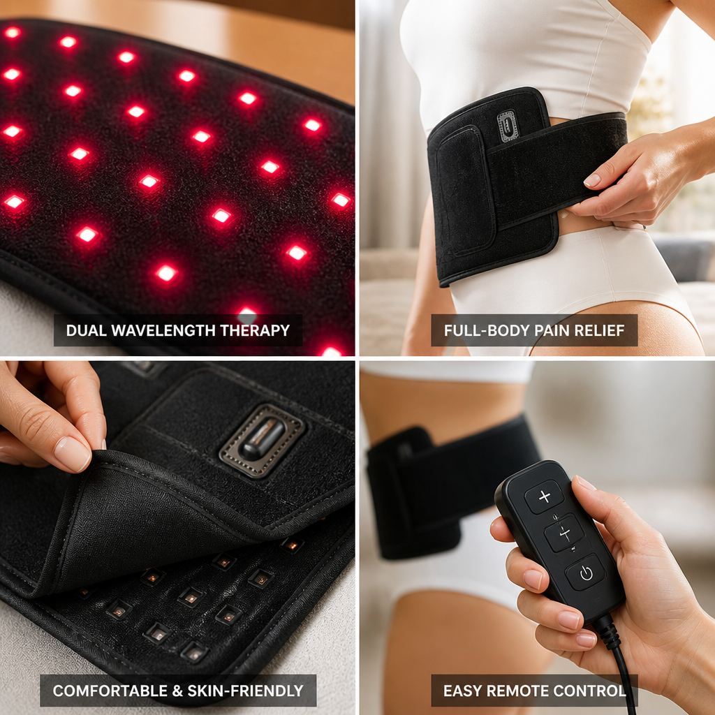 Medical-Grade Dual-Wavelength Infrared Therapy Belt (Remote Control)