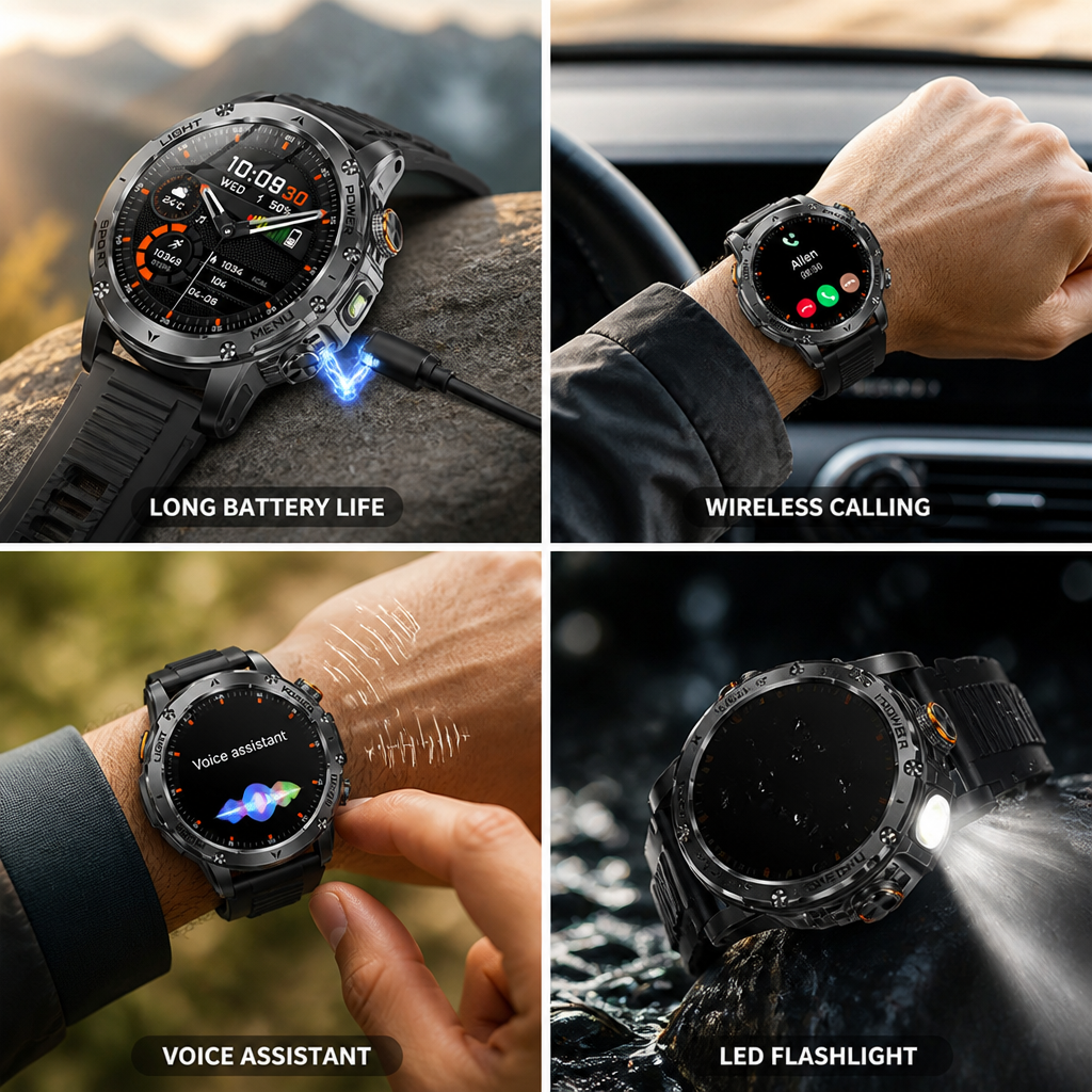 1000mAh Long-Lasting Wireless Calling Smartwatch