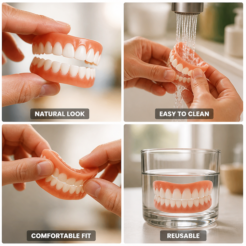 Removable Heat-Activated Natural-Looking Denture Veneer
