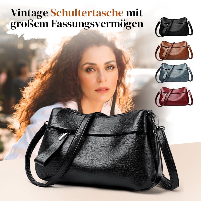Adjustable Strap Faux Leather Shoulder Bag