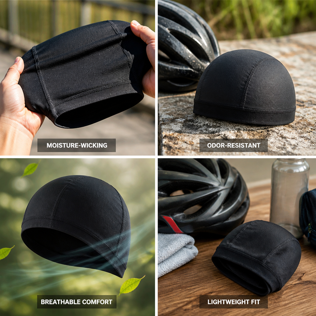 Moisture-Wicking & Odor-Resistant Helmet Cooling Cap (One Size)
