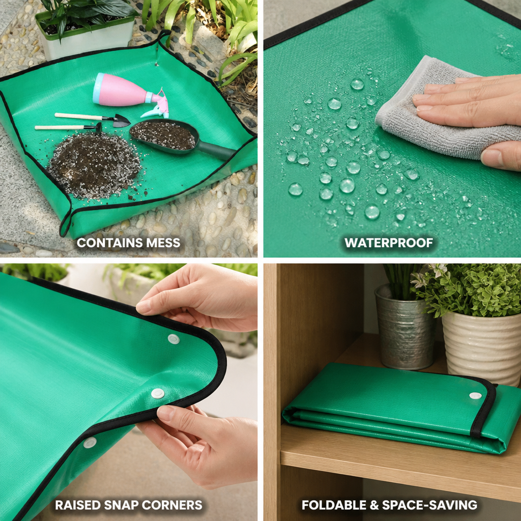 Waterproof Foldable Planting Mat (Raised Snap Corners)