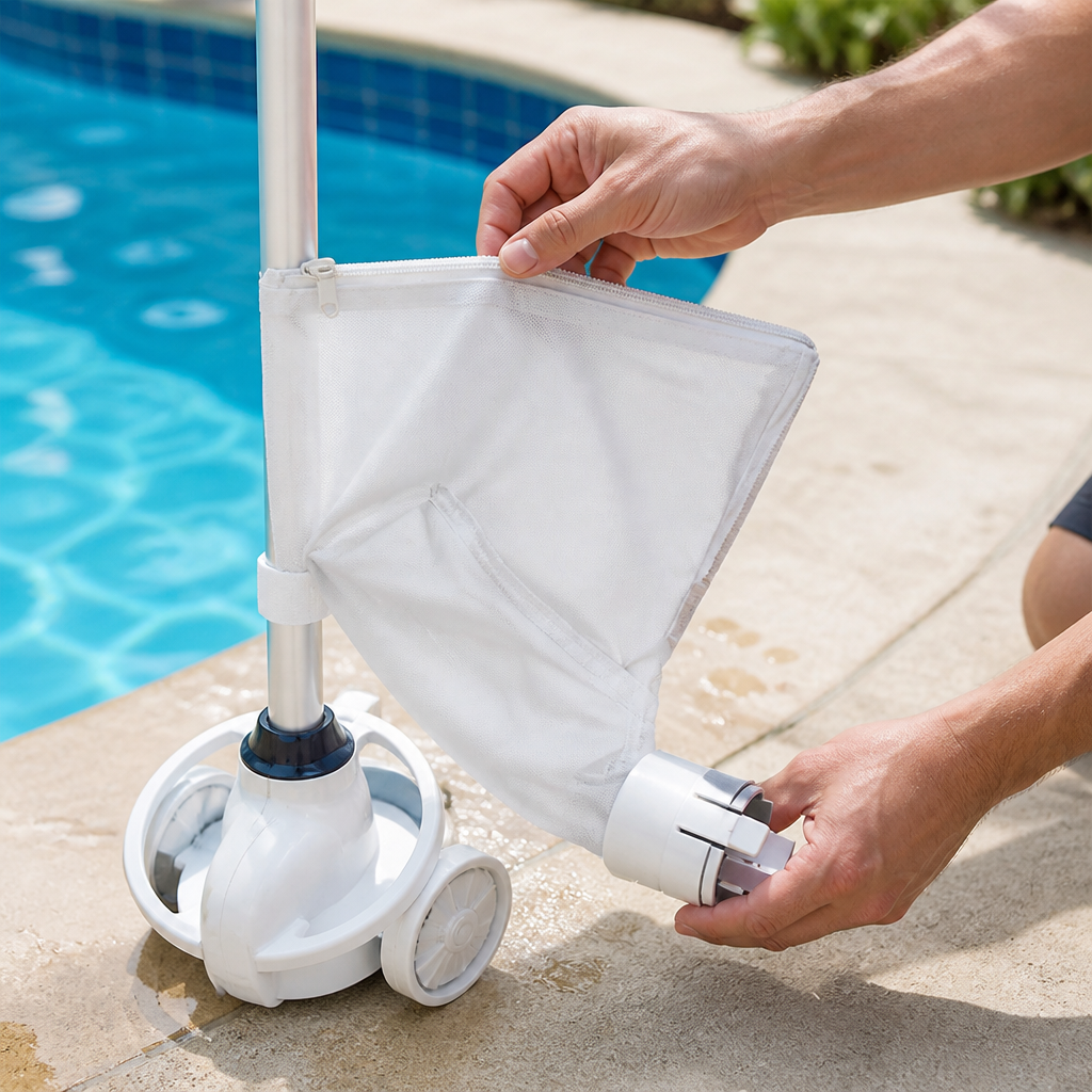Zipper Closure Polyester Replacement Pool Cleaner Filter Bags (2-Pack)