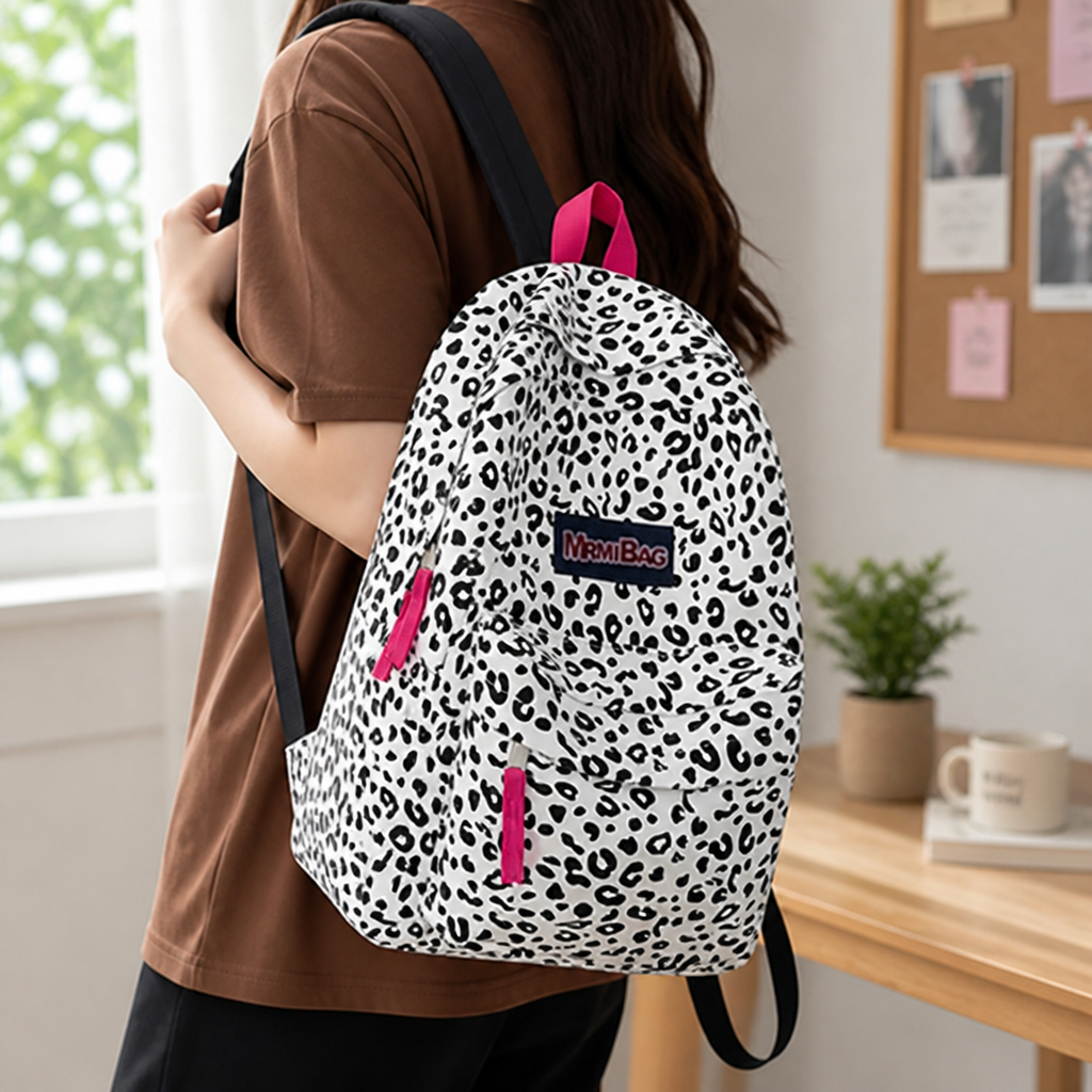Lightweight Durable Leopard Print Backpack