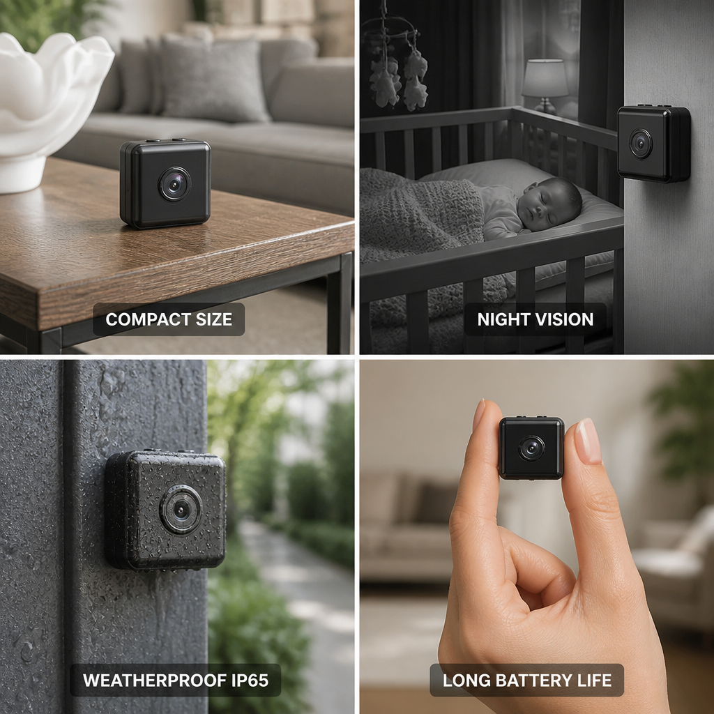 Long Battery Life Night Vision Security Camera (1080P Wi‑Fi, IP65)