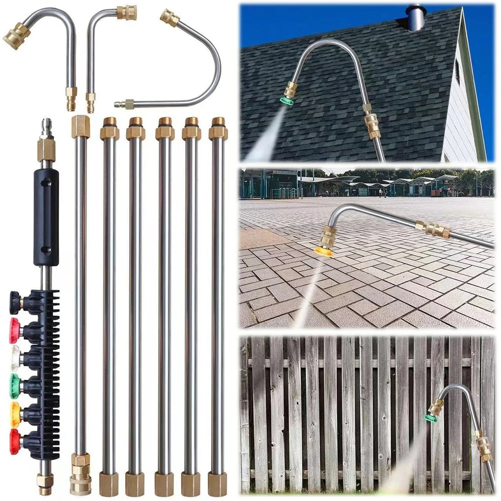 Telescopic Pressure Washer Wand 4000 PSI for Cleaning Gutters and Roofs