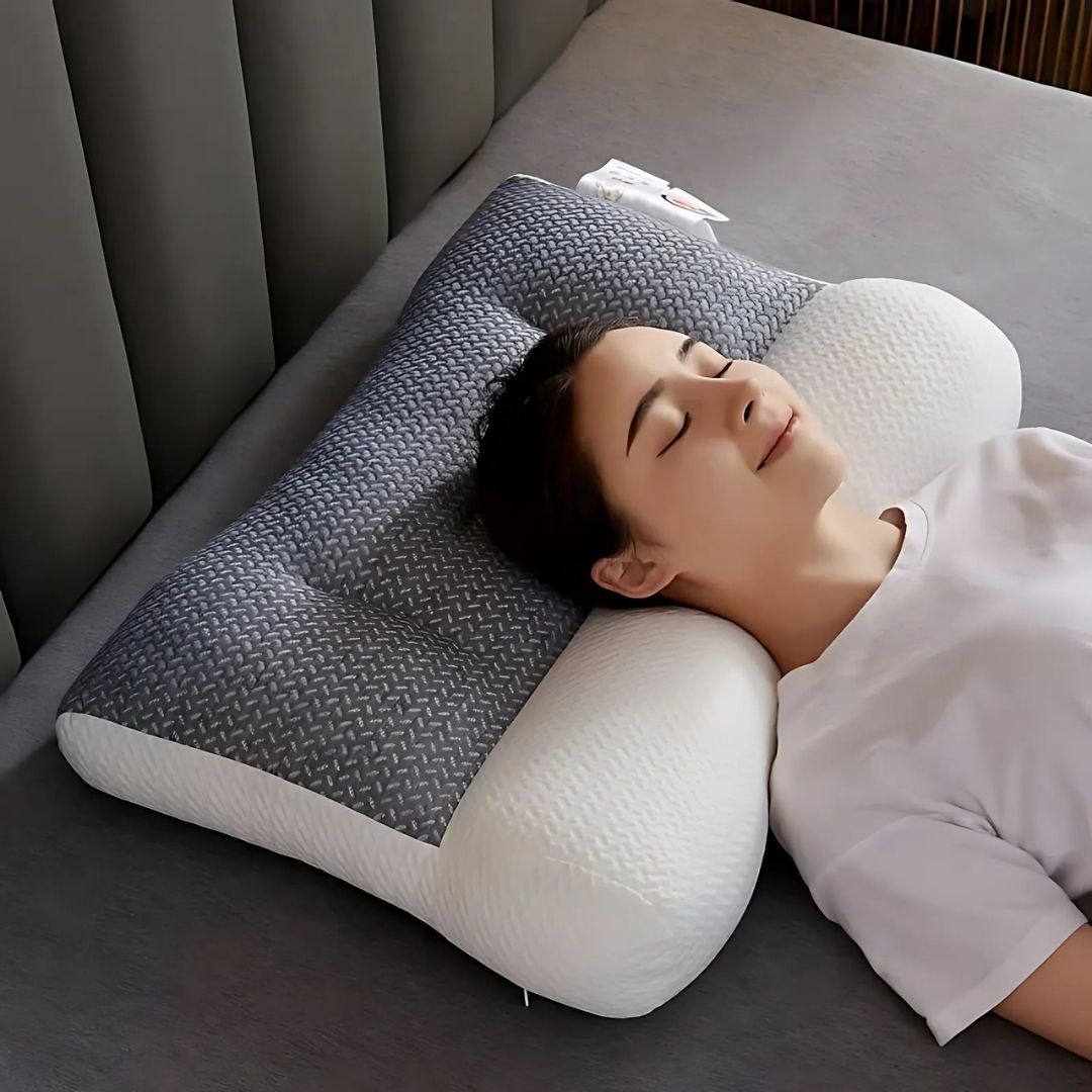 Contour Memory Foam Neck Pillow for Orthopedic Support and Pain Relief