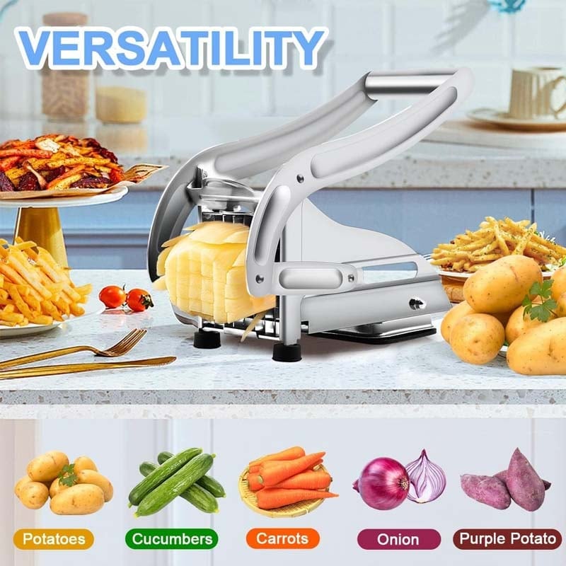 Stainless Steel French Fry Cutter with Changeable Cutting Grids