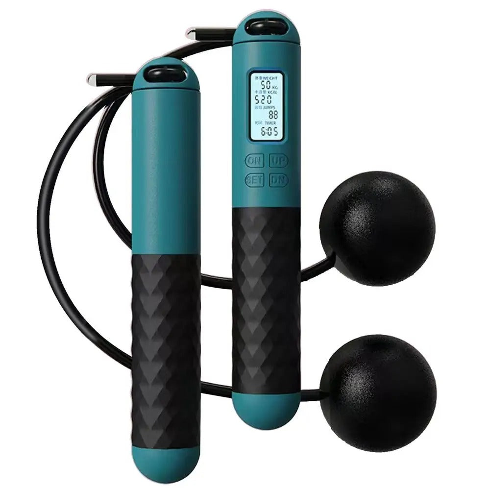 Weighted Jump Rope Without Ropes for Indoor Home Gym Fitness Tracking