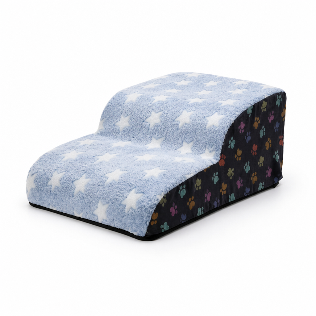 Plush Foam & Non-Slip Pet Stairs (Removable Washable Cover)