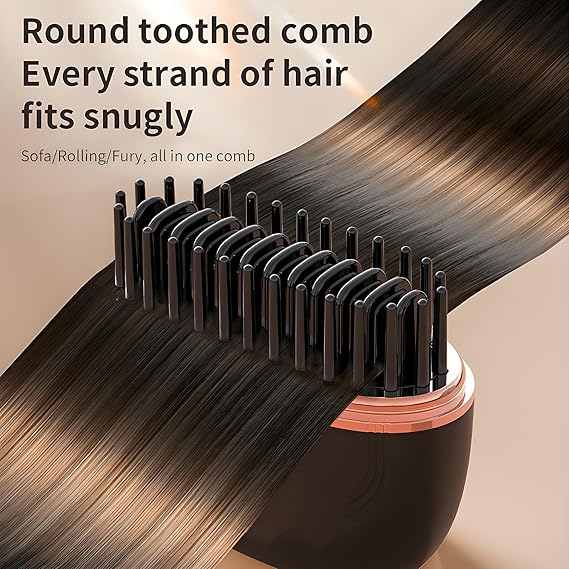 Cordless Straightening Brush – Electric with 3 Temperature Options