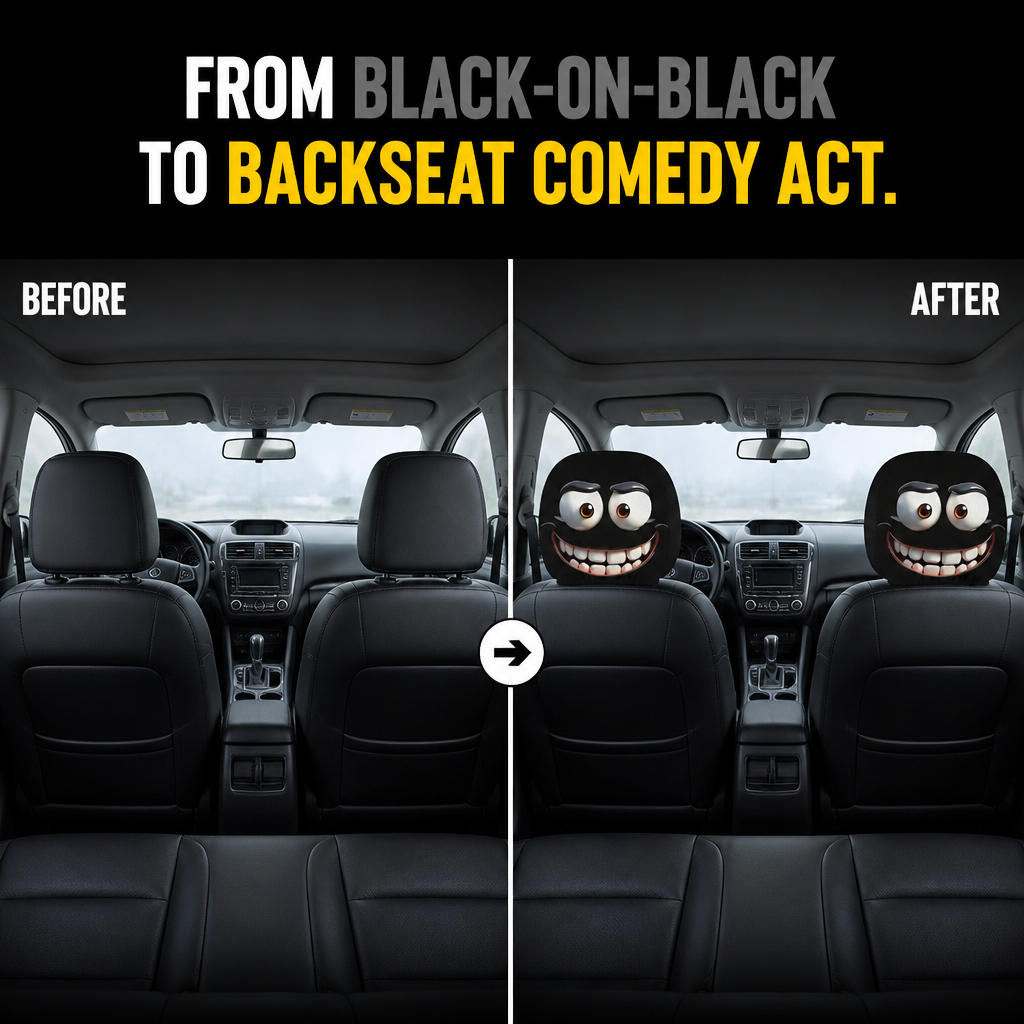 HappyCaps™ — Pop Cartoon Faces on Your Headrests and Catch Eyes