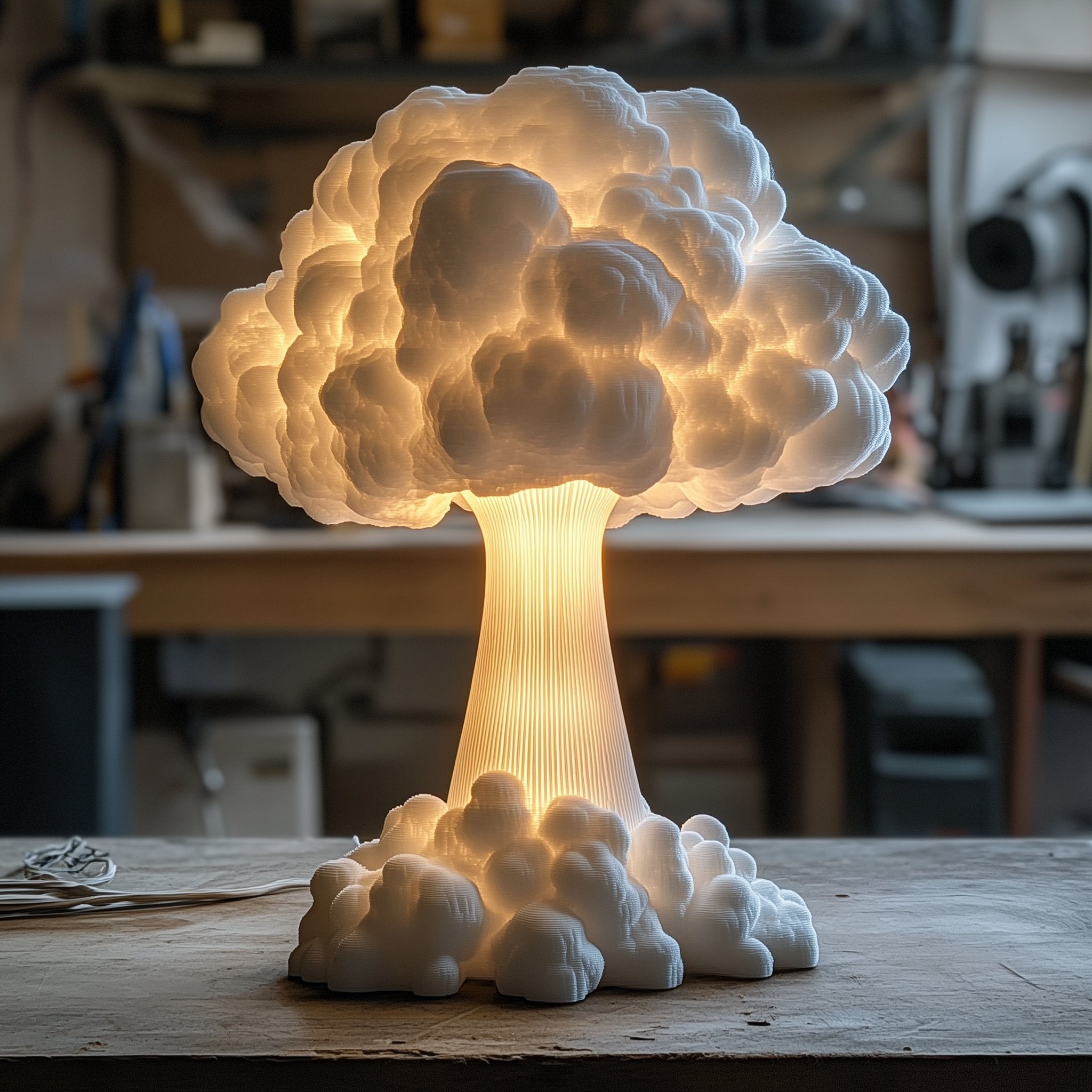LED Warm White Light Mushroom Shaped Table Lamp