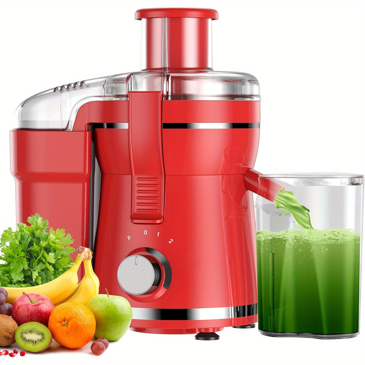 500W Stainless Steel Juicer for Fruits and Vegetables with Wide Mouth