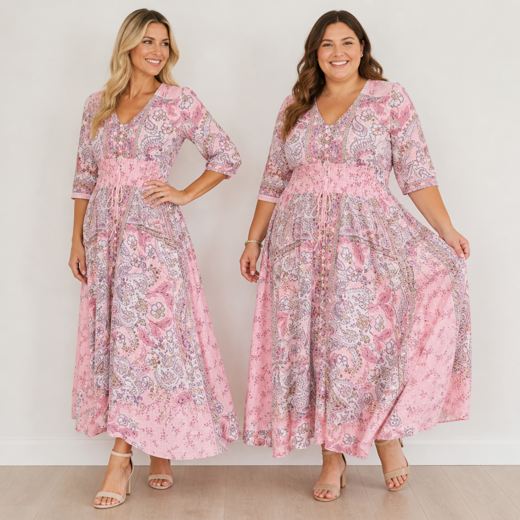 LunaFleur™ Long Floral Dress — Celebrate Every Curve with Featherlight Confidence