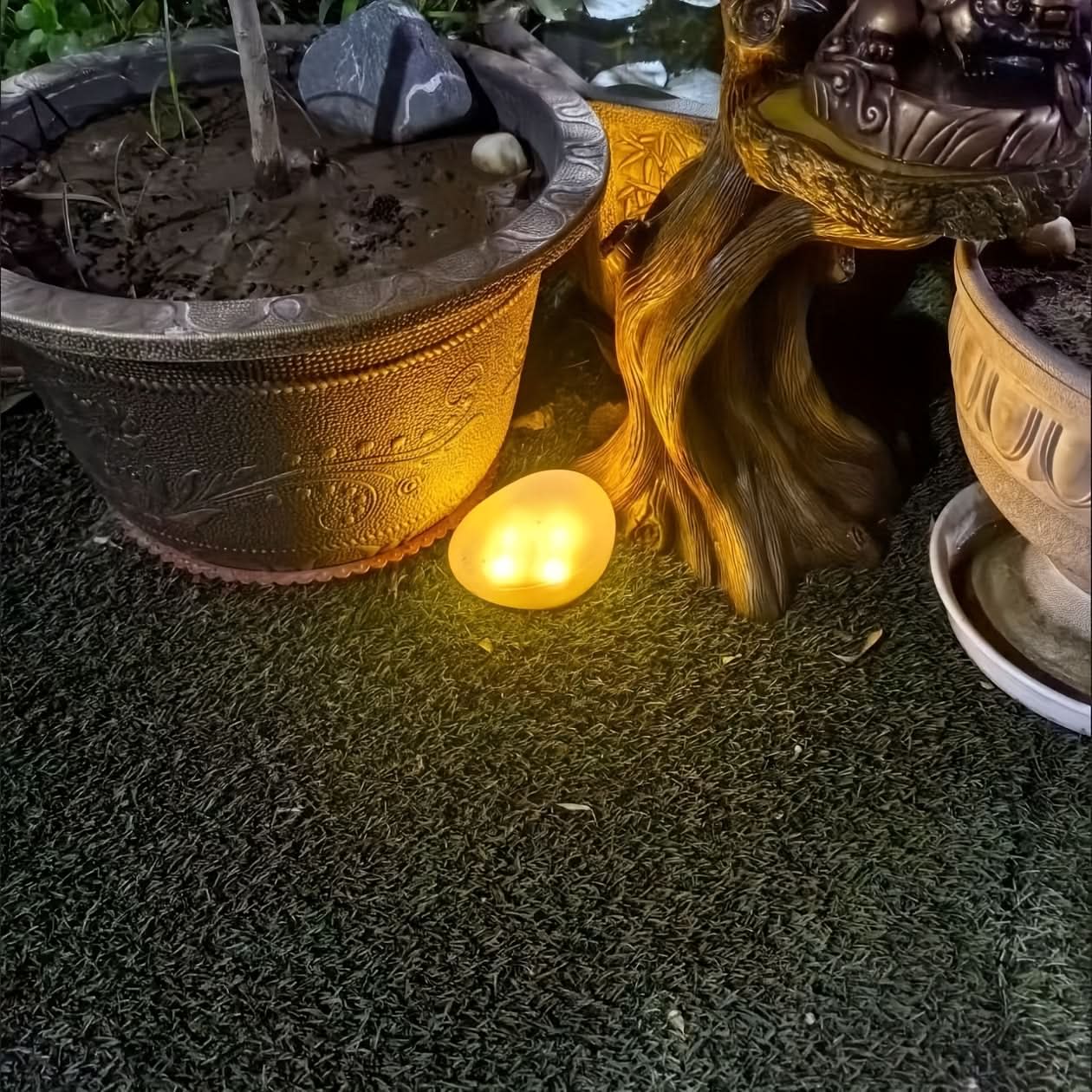 Solar Imitation Stone Sphere Lamp for Garden – Powered by Sunlight