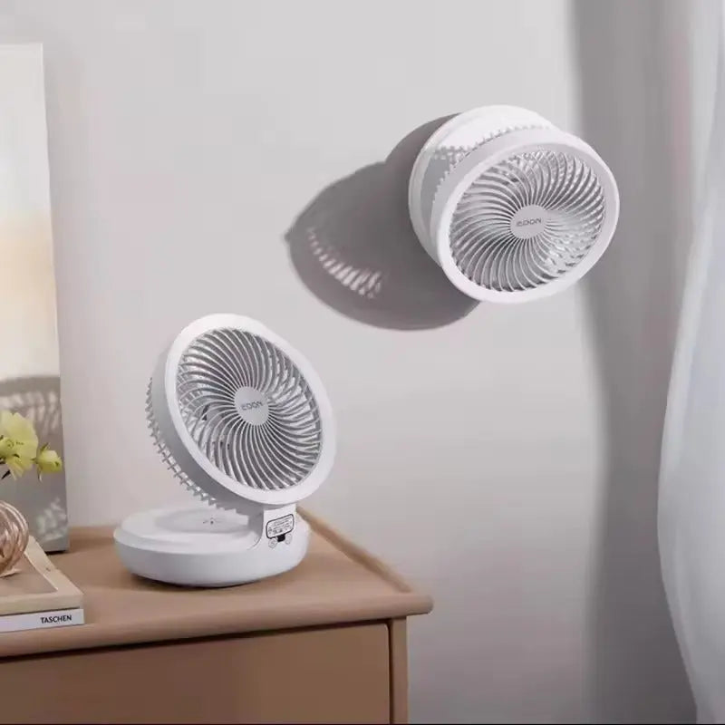 Adjustable Angle Wall-Mounted and Table Fan – Space-Saving Quiet Cooling for Home and Office