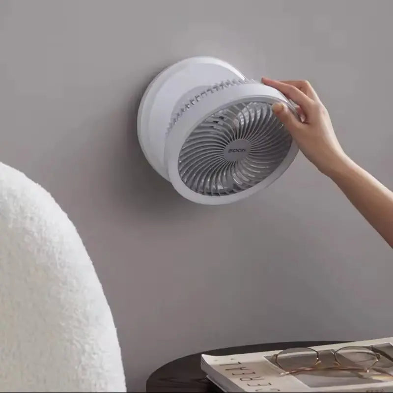 Adjustable Angle Wall-Mounted and Table Fan – Space-Saving Quiet Cooling for Home and Office
