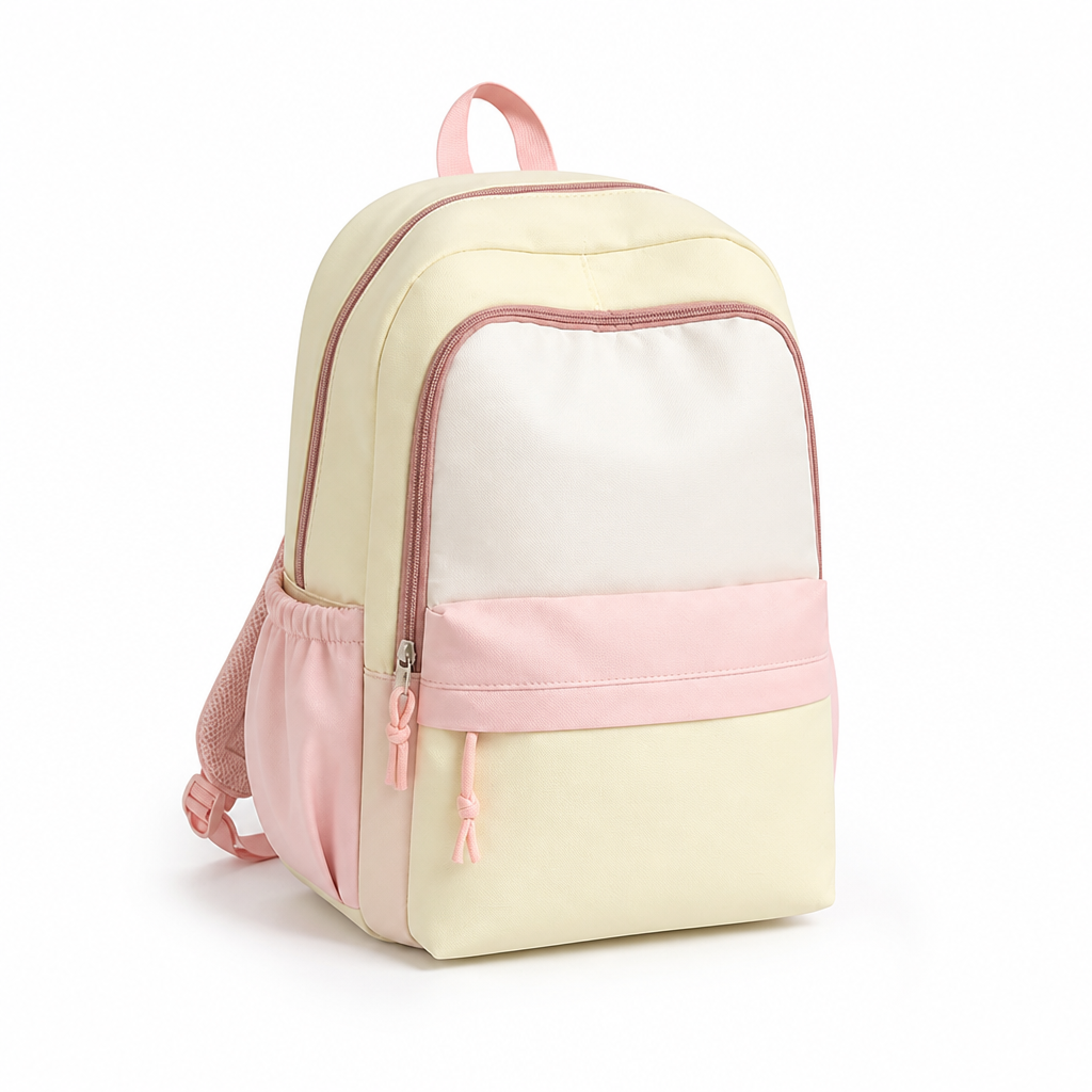 Lightweight Large Capacity Backpack (Daisy & Letter Print)