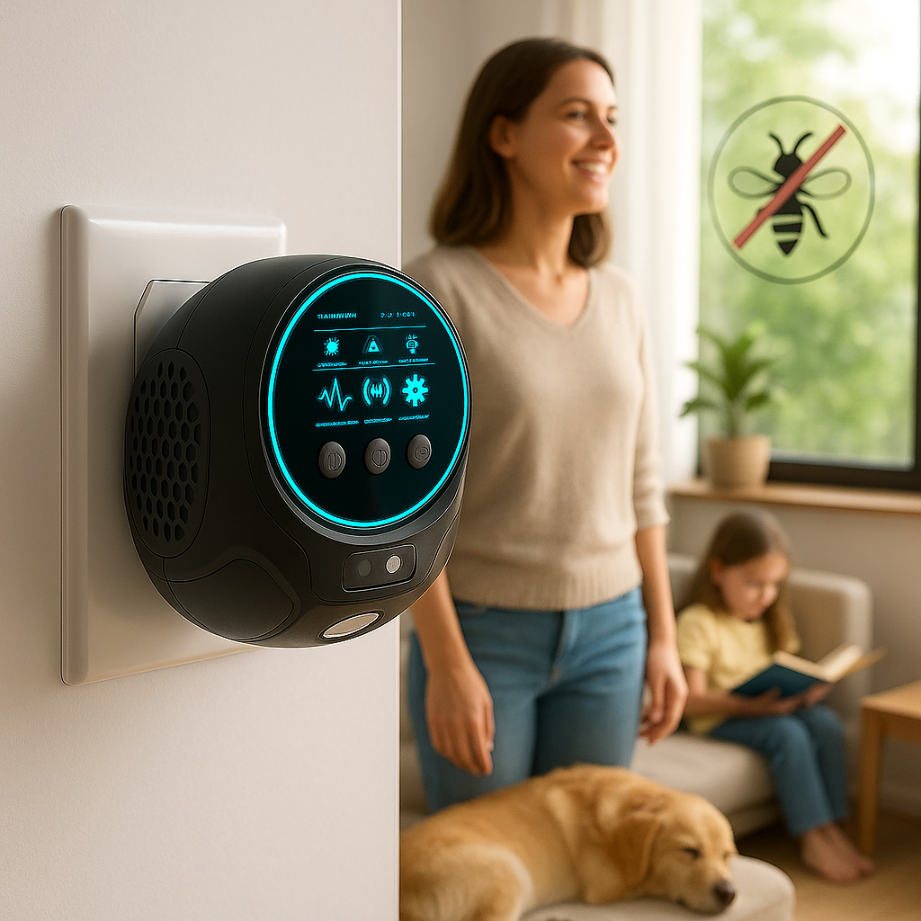 360-Degree Ultrasonic Insect Deterrent Device