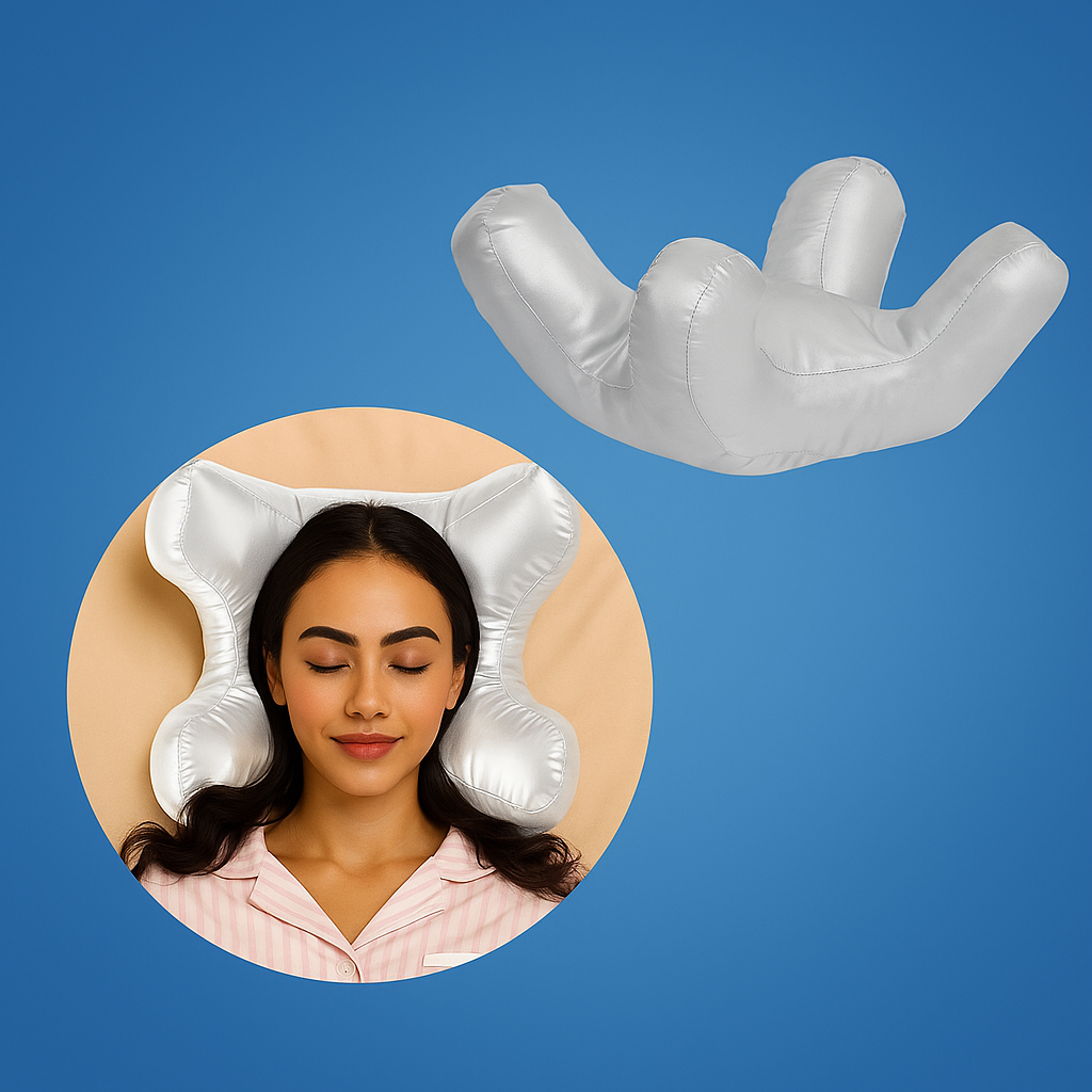 Ergonomic Contour Pillow with Cooling Memory Foam – Supports Every Sleep Position