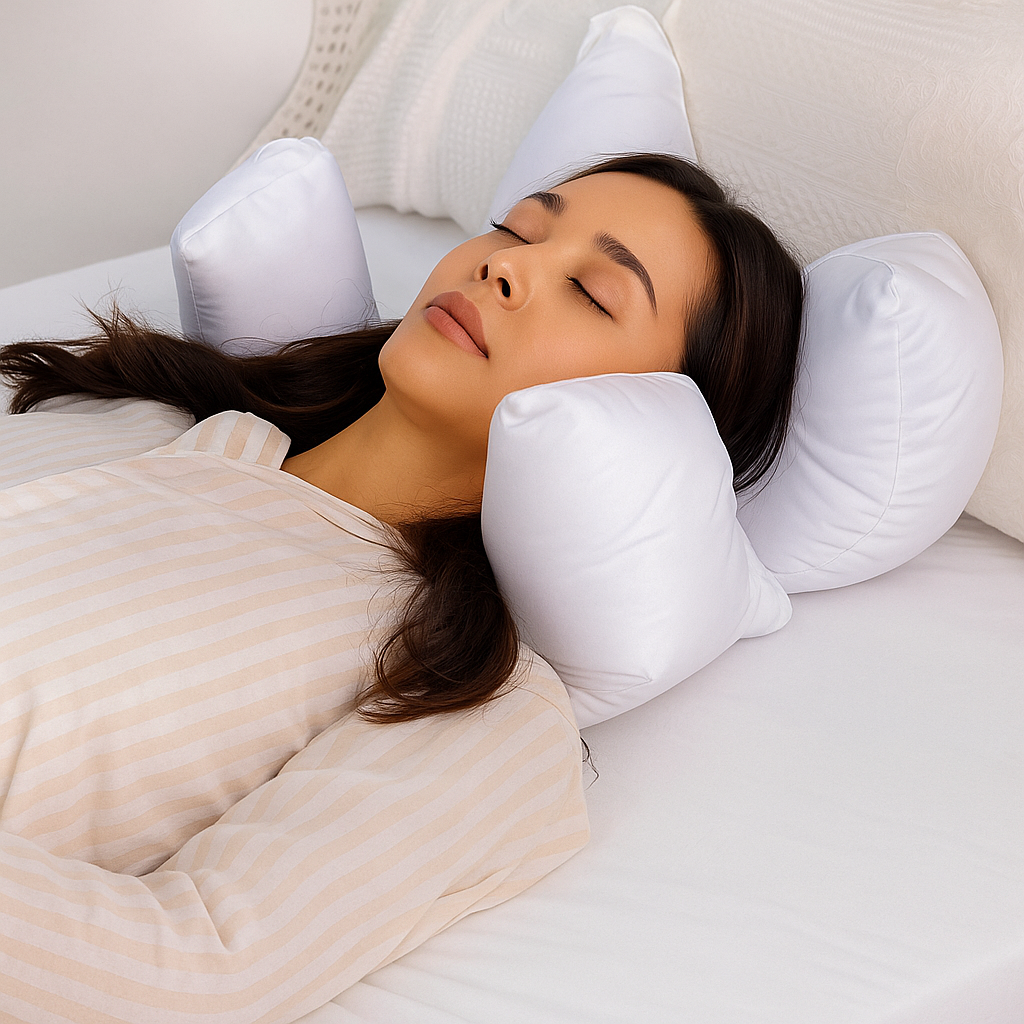 Ergonomic Contour Pillow with Cooling Memory Foam – Supports Every Sleep Position