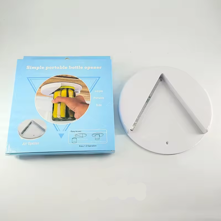V-Shaped Grip Jar Opener for Cabinets with Installation Hardware