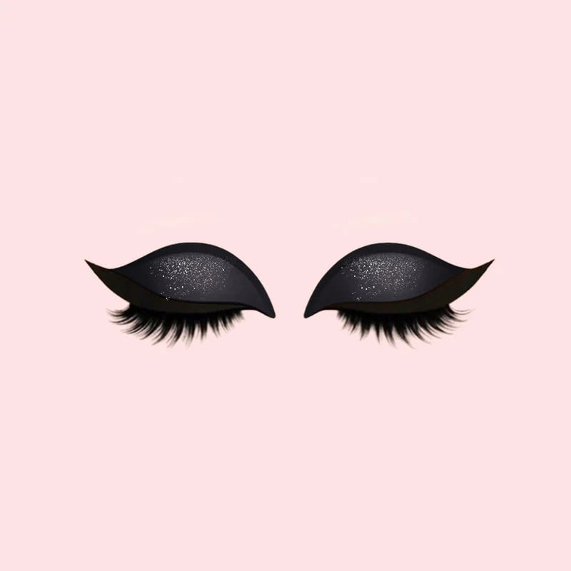 Eyeshadow and Eyelashes with Eye Makeup Patches