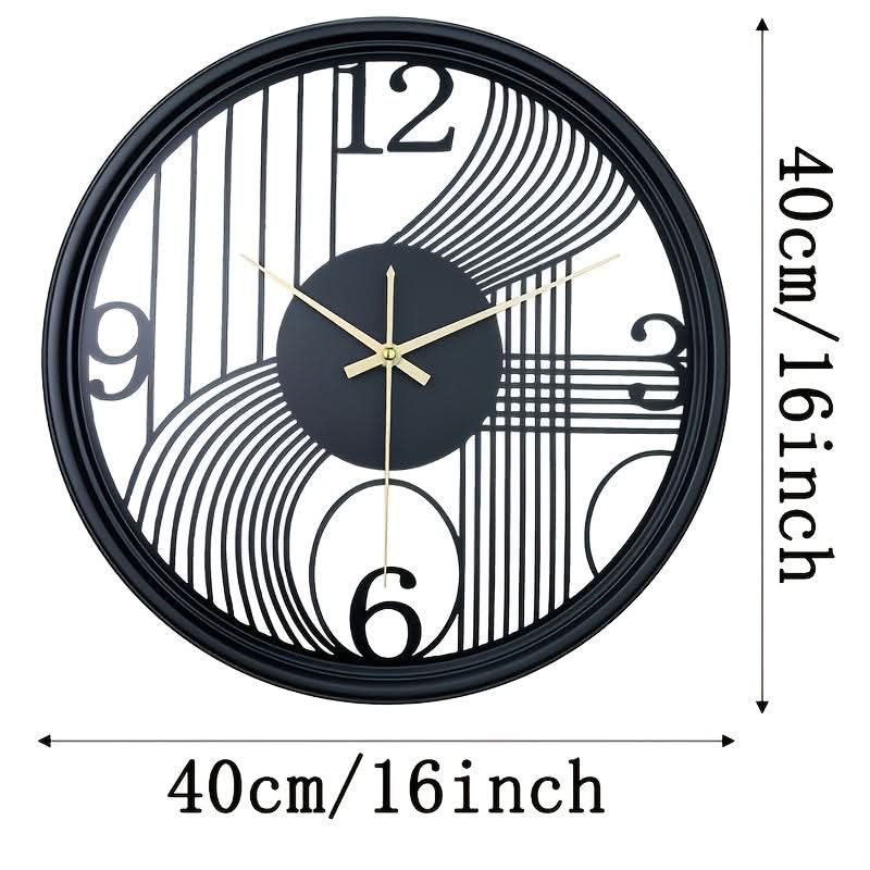 40cm Silent Iron Wall Clock in Gold for Contemporary Home Decoration
