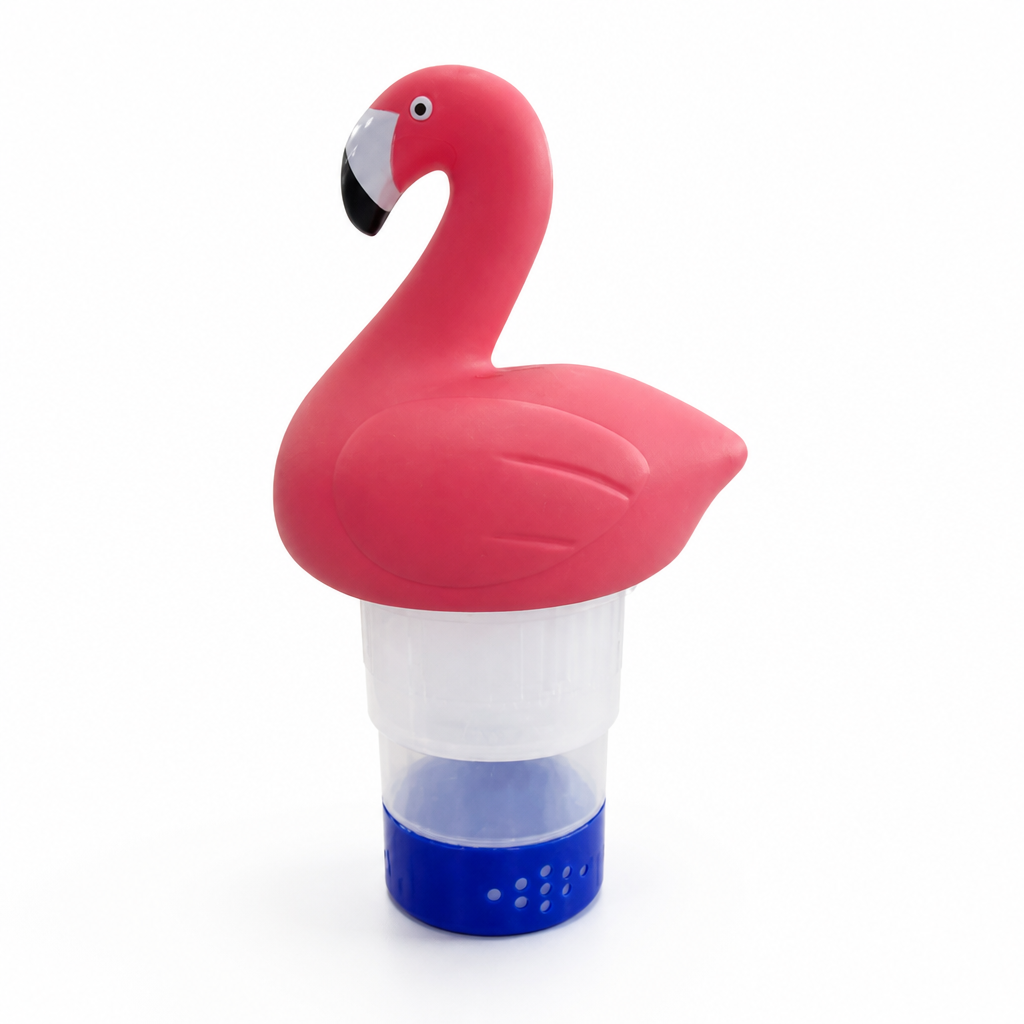 Solar-Powered Automatic Flamingo Chlorine Dispenser