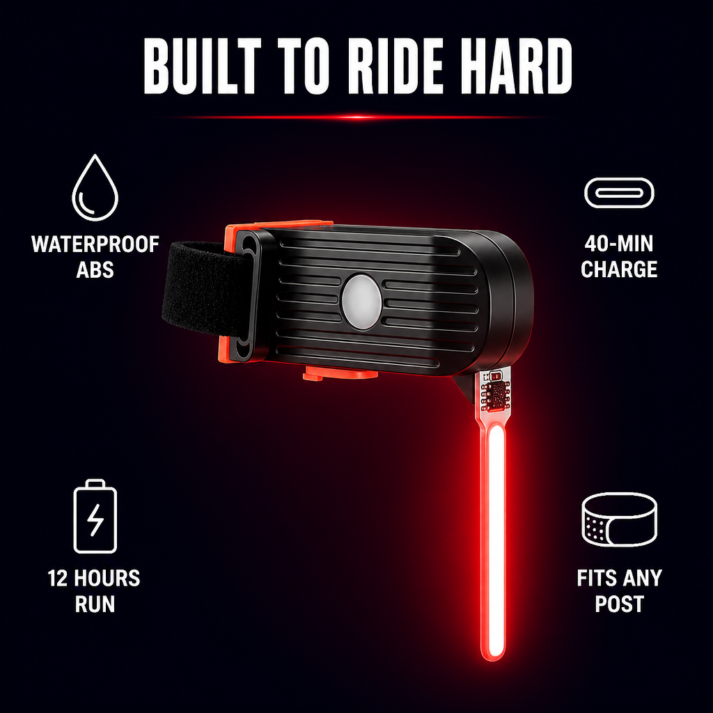 LumaGuard™ — Transform Your Seatpost Into a Radiant Saber Drivers Won't Overlook