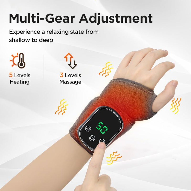 Rechargeable Heat and Vibration Wrist Massage Wrap