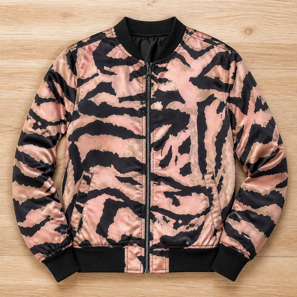 StriVibe™ Zebra Bomber Jacket — Unleash Bold Confidence with Feather-Light Fall Warmth