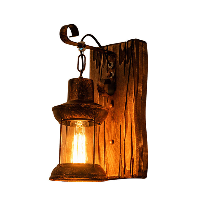 12-Inch Tall Cast Iron Wall Sconce with Downward Shade and Dual Voltage