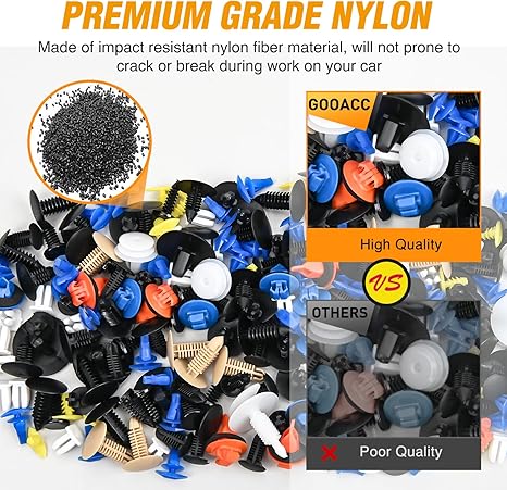 680-Piece Car Clip Fasteners Set with Organizer Box