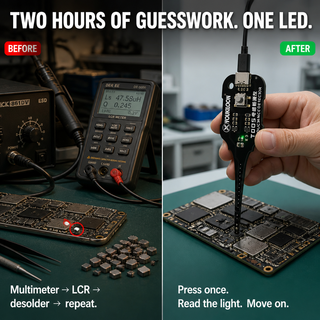 CircuitSense™ — Detect Dead Inductors Instantly Without Touching a Soldering Iron
